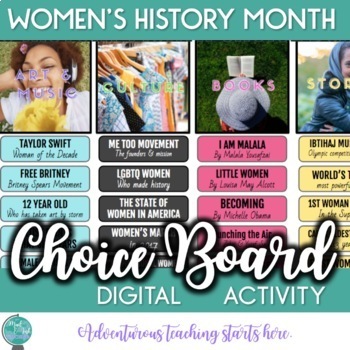 Preview of Women's History Month:  Digital Choice Board 