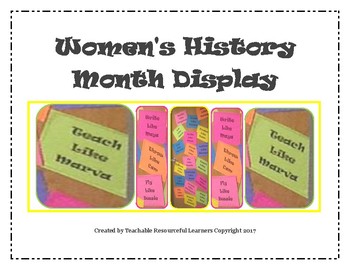 Preview of Women's History Month Display