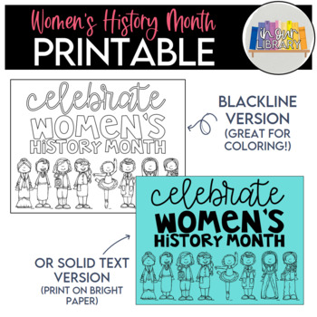 Preview of Women's History Month Display Poster