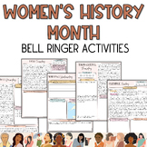 Women’s History Month ELA Bell Ringers | SEL Activities | 