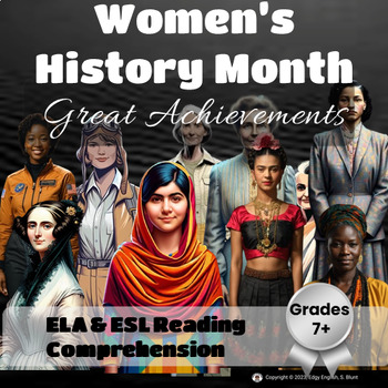 Preview of Women's History Month | ESL ELL ELA Reading Comprehension Activity