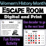 Women's History Month Escape Room (Rosa Parks, Harriet Tub