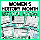 Women's History Month Escape Room Stations - Reading Compr