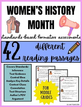 Preview of Women's History Month Exit Tickets, Quick Checks, Formative Assessments