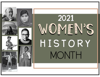 Women's History Month FOR GOOGLE SLIDES | One Person Each Day With Videos!