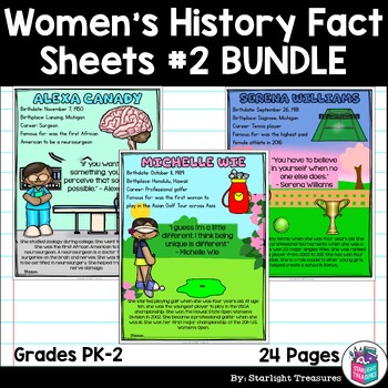 Preview of Women's History Month Fact Sheets for Early Readers #2