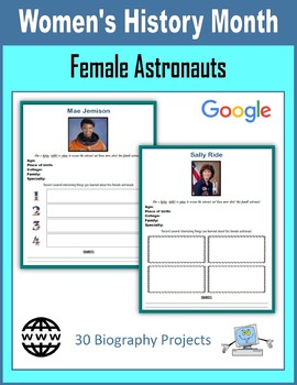 Preview of Women's History Month - Female Astronauts