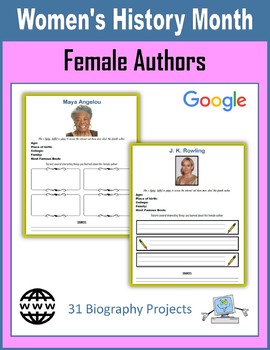 Preview of Women's History Month - Female Authors