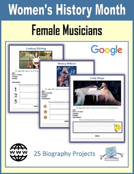 Preview of Women's History Month - Female Musicians