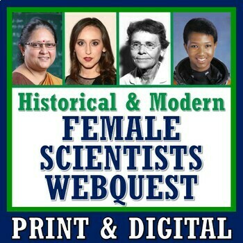 Preview of Women's History Month Female Scientist WebQuest Activity