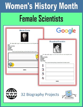Preview of Women's History Month - Female Scientists