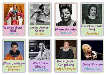 Preview of Women’s History Month Flash Cards