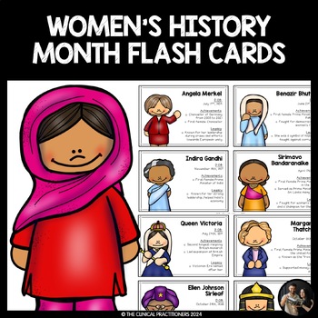 Preview of Women's History Month Flash Cards | 40 Influential Figures