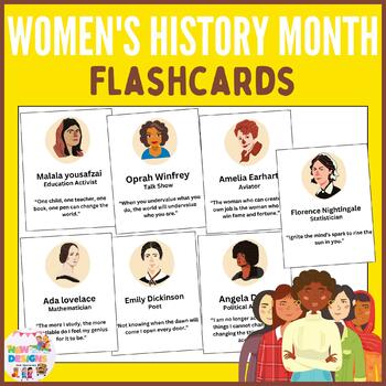 Preview of Women’s History Month Flashcards /Powerful Women Quotes /Printable Worksheet