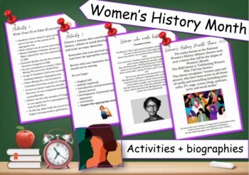 Women's History Month, For All Ages, English + Spanish