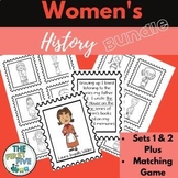 Women's History Month Graphic Organizers, Matching Game, M