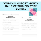 Women's History Month Handwriting Practice Bundle
