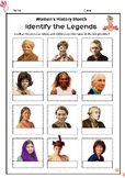 Women's History Month Identify the Legends, Crossword & Wo