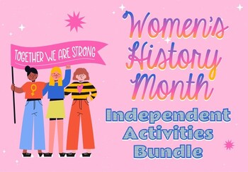 Preview of Women's History Month Independent Activities Bundle