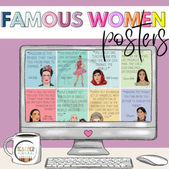 Preview of Women's History Month | Influential Women, Bulletin Board, Quote Posters