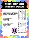 Women's History Month Informational Text Bundle