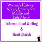 Women's History Month - Informational Writing and Word Search