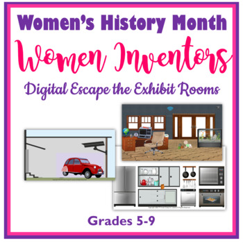 Preview of Women's History Month Interactive Escape Room Women Inventors Escape Room