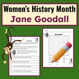 Women's History Month- Jane Goodall - Reading Comprehensio