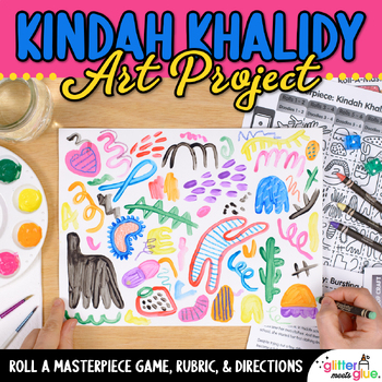 Preview of Women's History Month: Kindah Khalidy Art Project, Artist Study, & Art Sub Plans