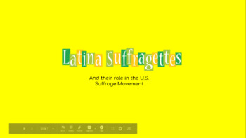 Preview of Women's History Month--Latina Suffragettes Google Slides Presentation