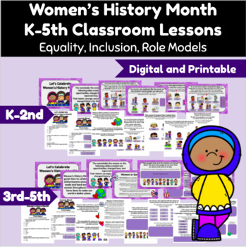 Preview of Women’s History Month Lessons-Equality, Equity, Inclusion, Role Models