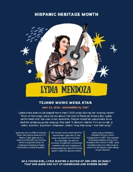 Preview of Women's History Month Lydia Mendoza Tejano Music Superstar Poster