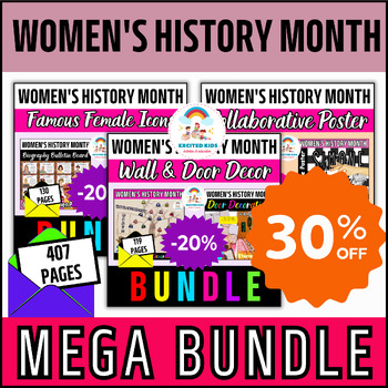 Preview of Women's History Month MEGA BUNDLE - Various Fun Activities PACK