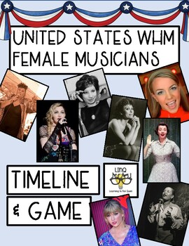 Preview of Women's History Month (March) Musicians and Performers: Timeline Game & Display