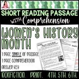 Women's History Month, March Spring Nonfiction Reading Pas
