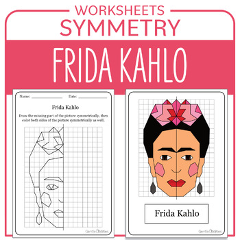 Preview of Women's History Month Math Activity Mexico Frida Kahlo Symmetry Math Center