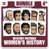 Women's History Month Math Mystery Pictures Bundle - Grade