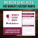 Women's History Month Mentor Sentences | Grammar Activity 