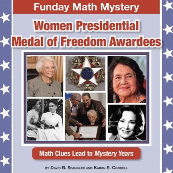 Preview of Women's History Month Middle School Math Puzzle: Presidential Medal of Freedom