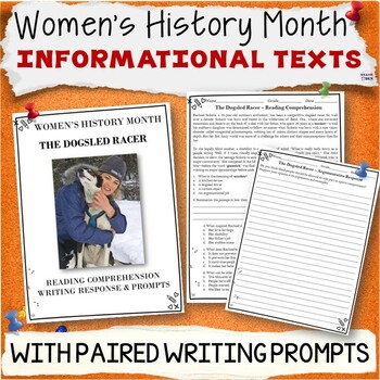 Preview of Women's History Month Reading and Writing Activity Packet, ELA Worksheets