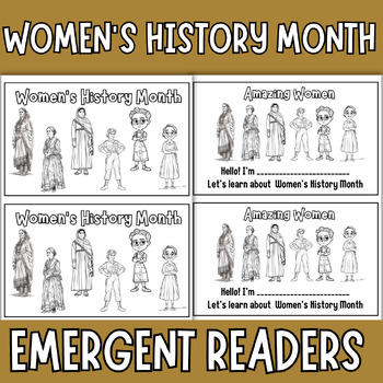 Preview of Women's History Month Mini Book for Emergent Readers • Informational Reader