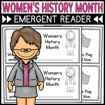 Preview of Women's History Month Mini Book for Emergent Readers • Women's History Month