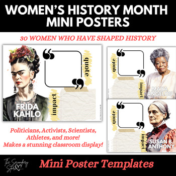 Preview of Women's History Month Mini Posters