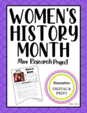 Women's History Month Mini Research Biography Project - DI