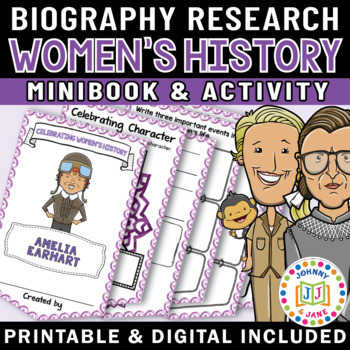 Preview of Women's History Month MiniBook Project | DIGITAL and PRINTABLE