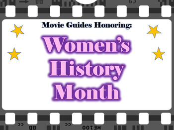 Preview of Women's History Month - Movie Guide Bundle with Extra Activities