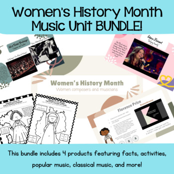 Preview of Women's History Month Music Activities BUNDLE