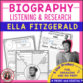 Ella Fitzgerald Music Listening Activities and Biography R