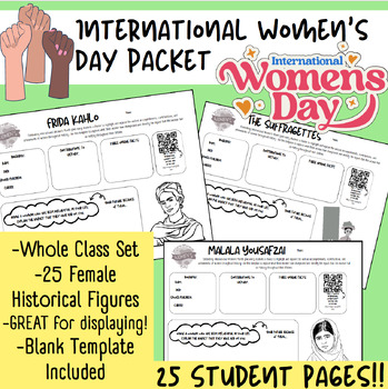 Preview of Women's History Month Packet | Class Set | Historical Female Figures