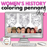 Women's History Month | Pennant Coloring Pages, Research B